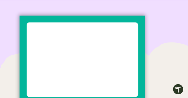 Go to Plain Teal - Landscape Page Border teaching resource