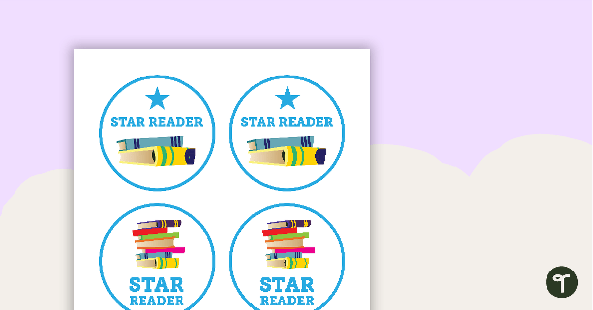 Books - Star Student Badges teaching resource