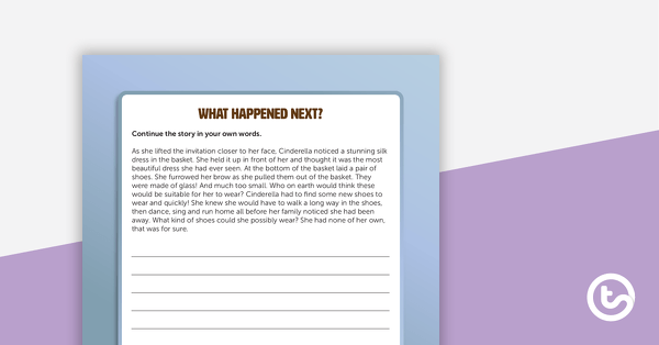 Preview image for What Happened Next? Cinderella Writing Template - teaching resource