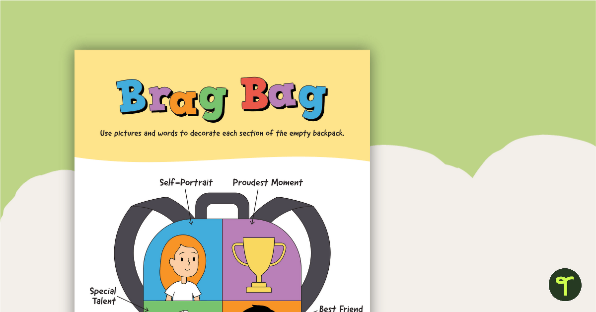 Getting to Know You Brag Bag Worksheet teaching resource