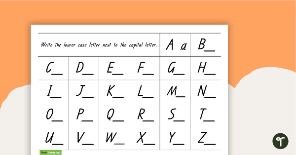 Go to Writing Lower Case Letters teaching resource