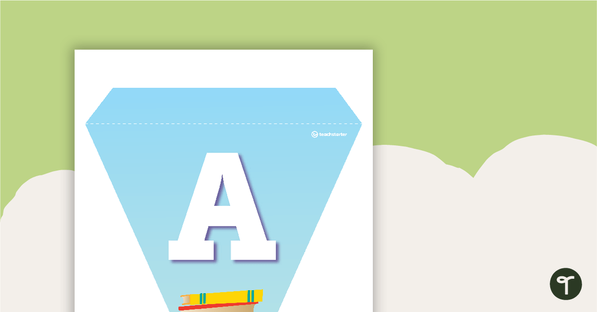 Preview image for Books - Letters and Numbers Bunting - teaching resource
