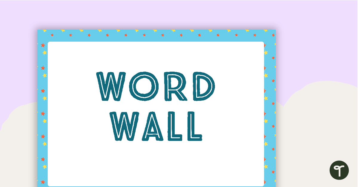 Preview image for Stars Pattern - Word Wall Template - teaching resource