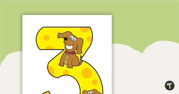 Numbers 0-9 with Animal Values teaching resource