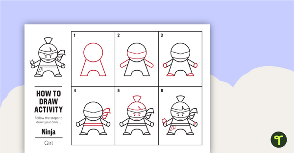 Go to How to Draw a Ninja Girl for Kids - Task Card teaching resource