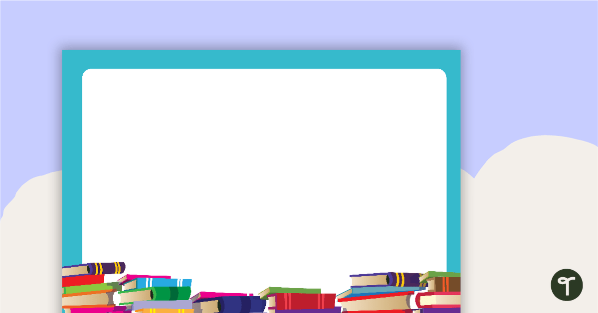 Preview image for Books - Landscape Page Border - teaching resource