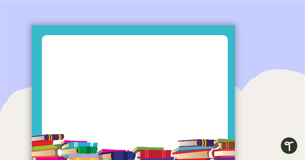 Go to Books - Landscape Page Border teaching resource