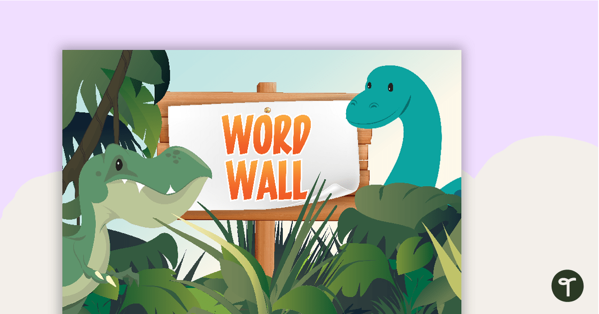 Dinosaurs - Word Wall Template teaching resource