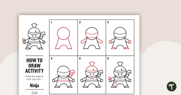 Go to How to Draw a Ninja Girl for Kids - Task Card teaching resource