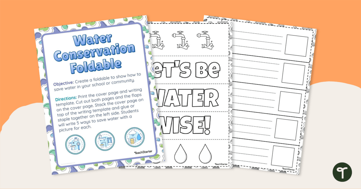 Water Conservation Foldable teaching resource