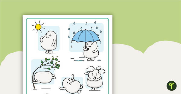 Weather Feelings - How Are You Feeling? Poster and Flashcards teaching resource
