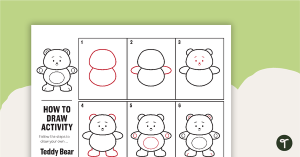 How to Draw for Kids - Teddy Bear teaching resource