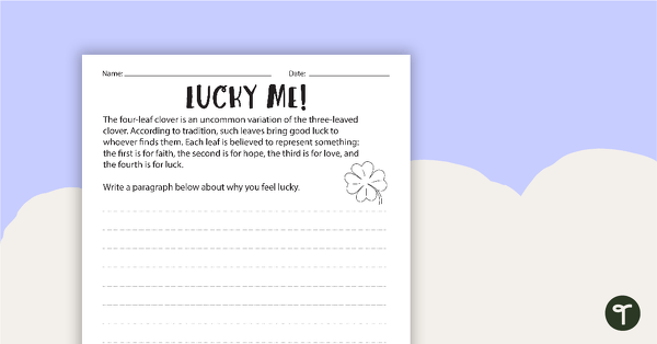 Preview image for Lucky Me! - Saint Patrick's Day Worksheet - teaching resource