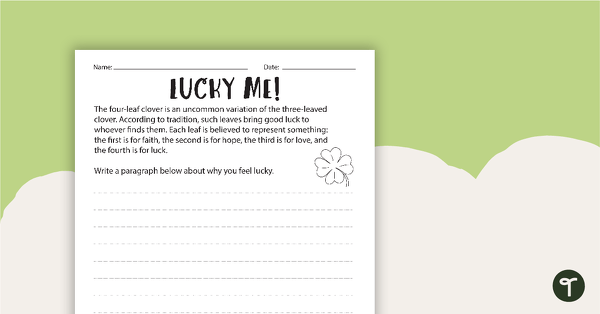 Lucky Me! - Saint Patrick's Day Worksheet teaching resource