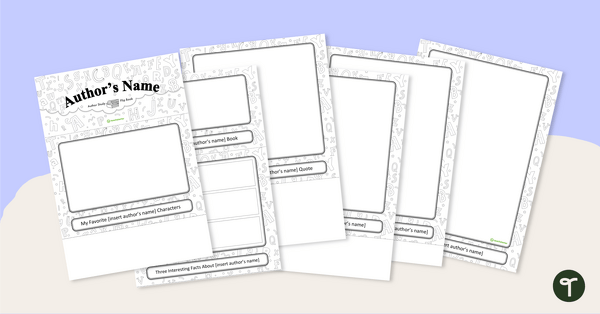 Go to Author Study Flip Book – Editable Template teaching resource