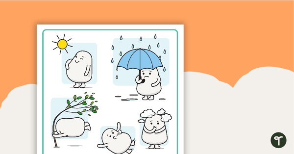 Weather Feelings - How Are You Feeling? Poster and Flashcards teaching resource