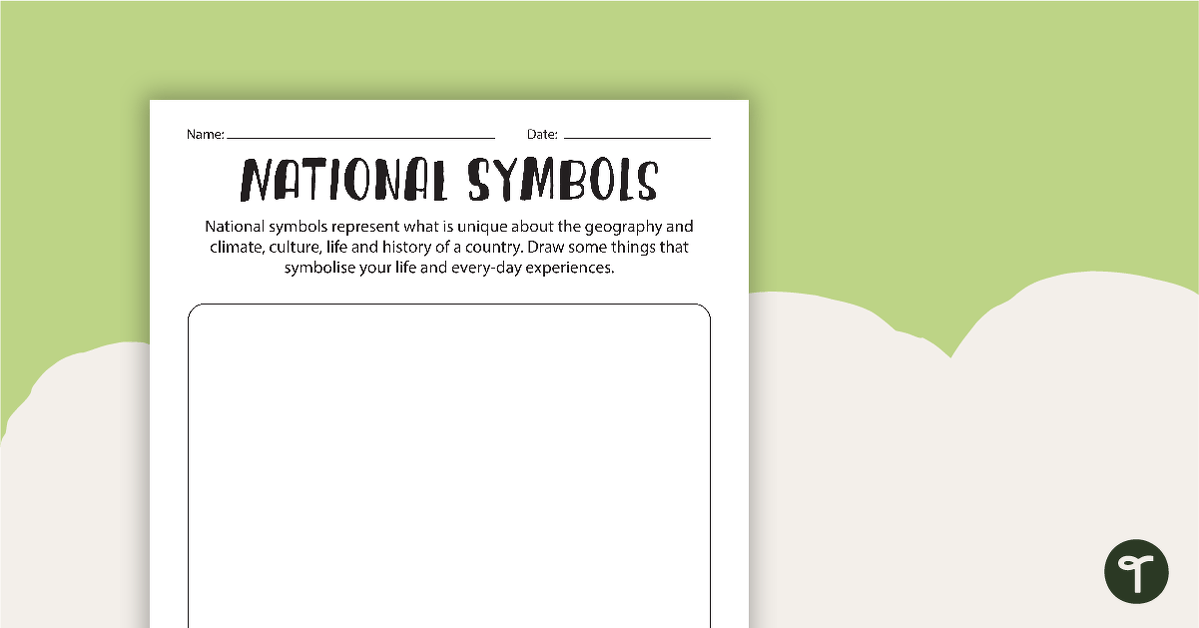 National Symbols Worksheet teaching resource
