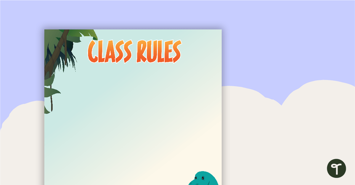 Dinosaurs - Class Rules teaching resource