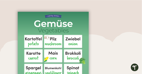 Vegetables – German Language Poster teaching resource