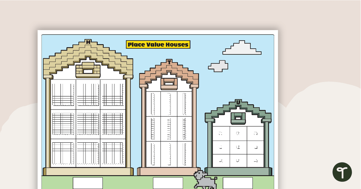 3-Digit Place Value Houses – Template teaching resource
