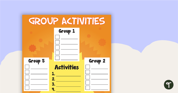 Group Activities Poster teaching resource