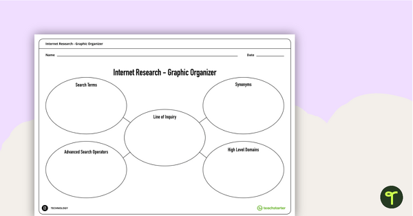 Internet Research - Graphic Organizer teaching resource