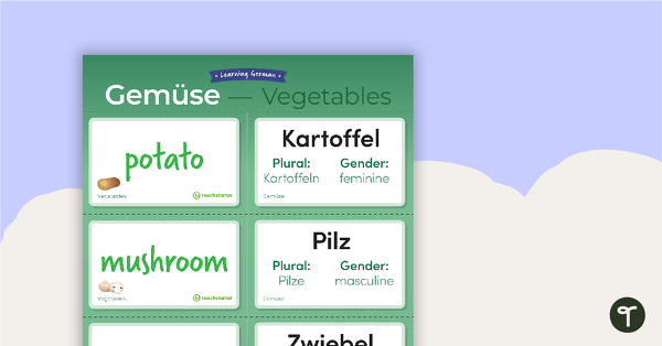 Go to Vegetables – German Language Flashcards teaching resource