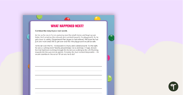 Preview image for What Happened Next? – The Gingerbread Man Writing Template - teaching resource