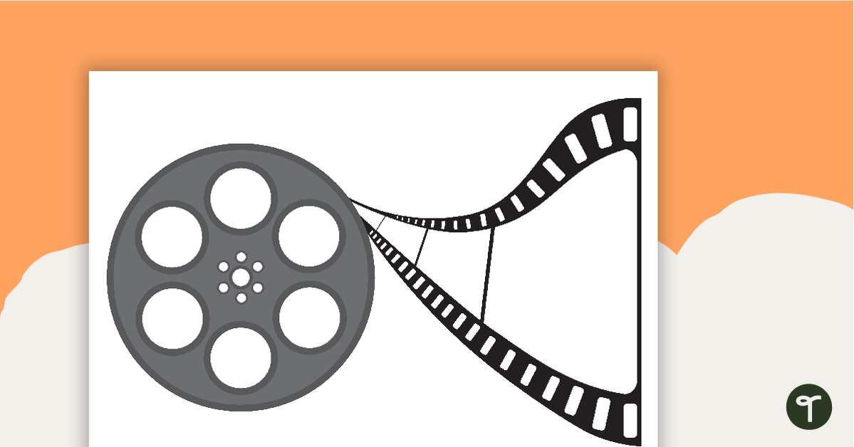 Movie Show Reel Positive and Negative Number Line -10 to 10 teaching resource