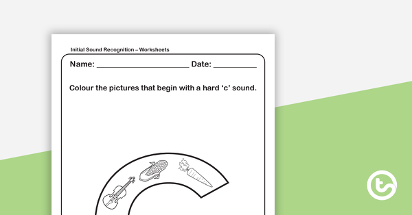 Go to Initial Sound Recognition Worksheet (Lower Case) – Letter c teaching resource
