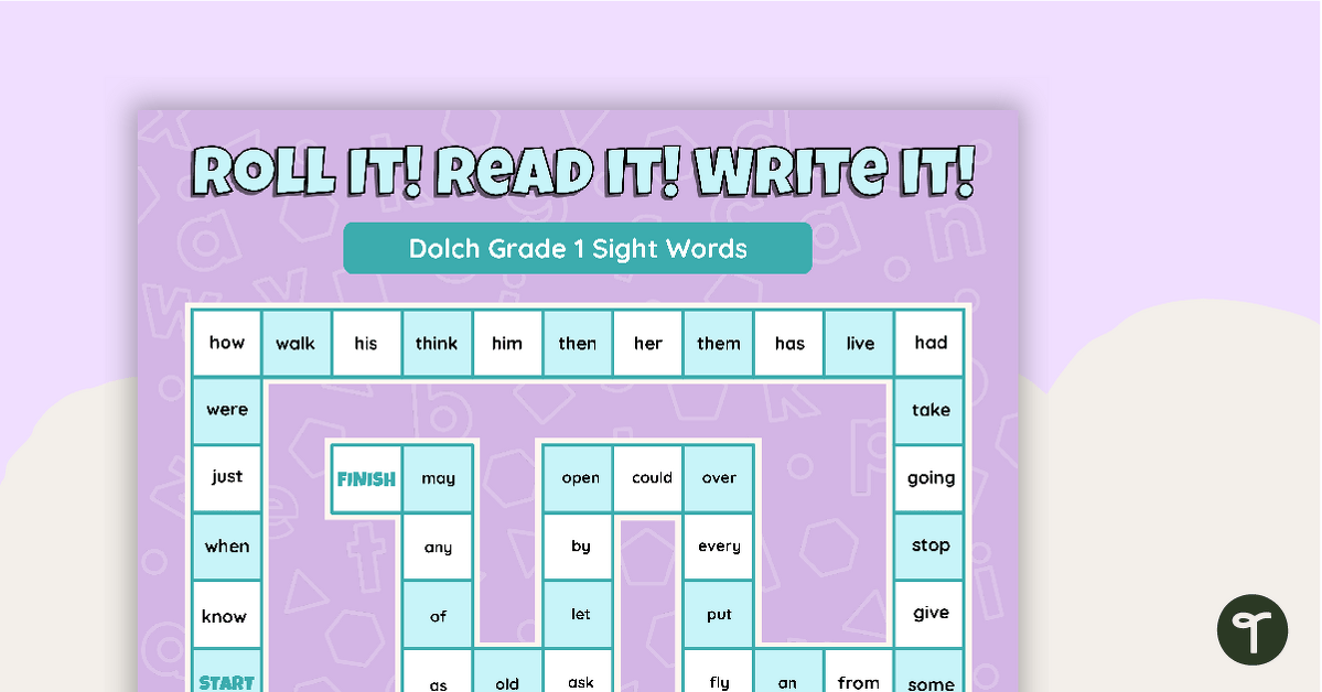 Roll it! Read it! Write it! Dolch 1st Grade Sight Words teaching-resource