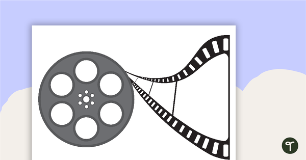 Go to Movie Show Reel Positive and Negative Number Line -20 to 20 BW teaching resource