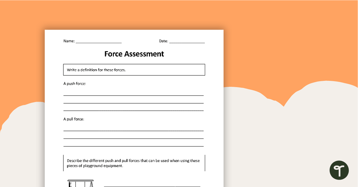 Forces Assessment teaching resource