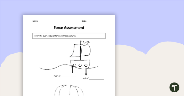 Forces Assessment teaching resource