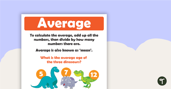 How To Calculate The Average Poster teaching resource