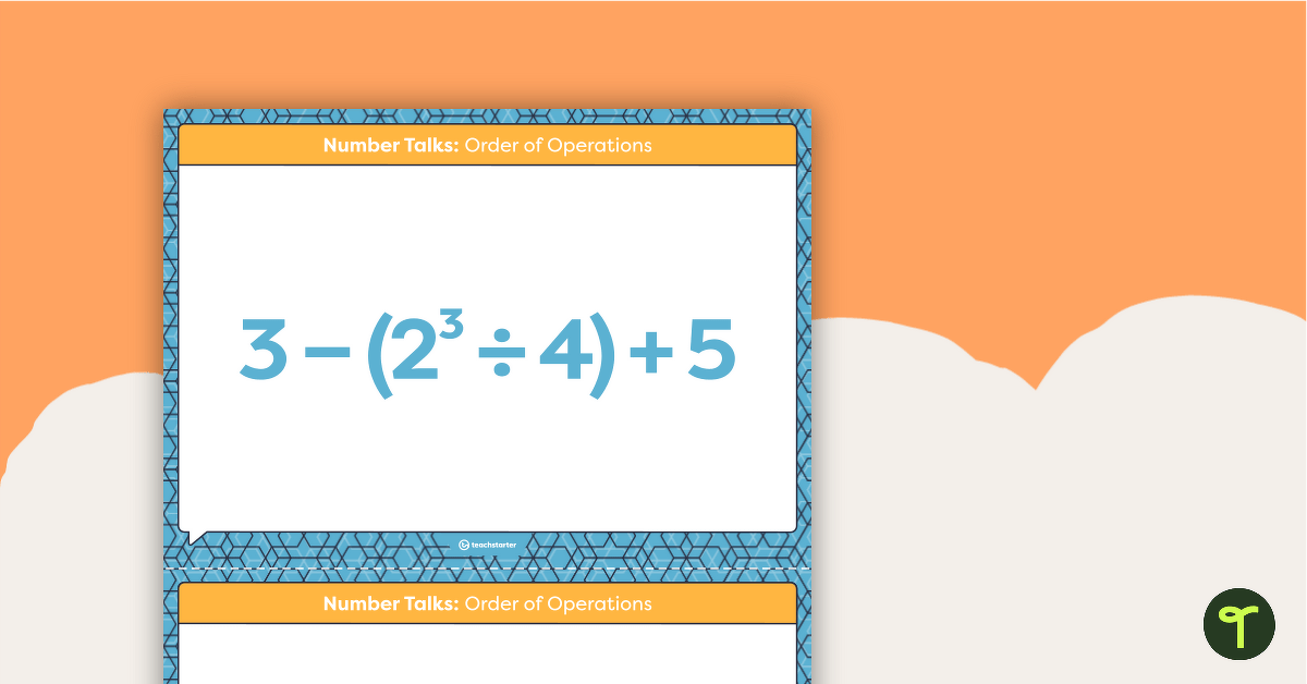 Number Talks — Order of Operations Task Cards teaching resource