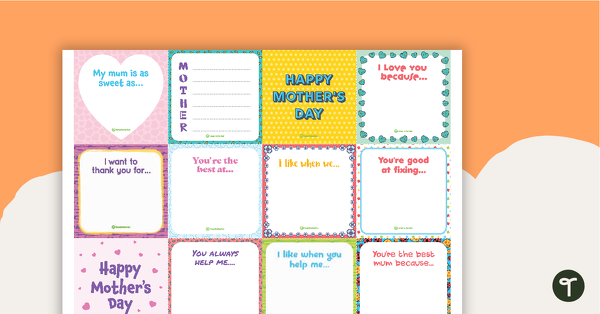 Mother's Day Decorative Square Templates teaching resource