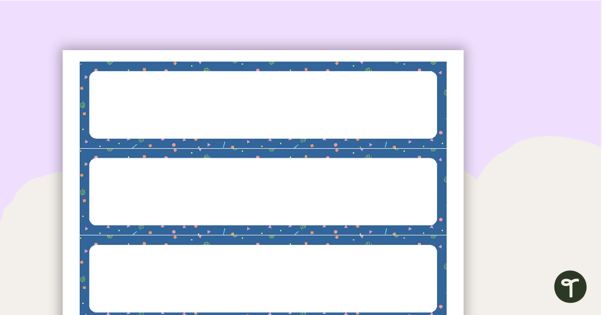 Preview image for Squiggles Pattern - Tray Labels - teaching resource