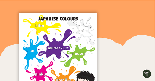 Go to Colours - Japanese Language Poster teaching resource