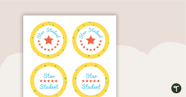 Go to Mathematics Pattern - Star Student Badges teaching resource