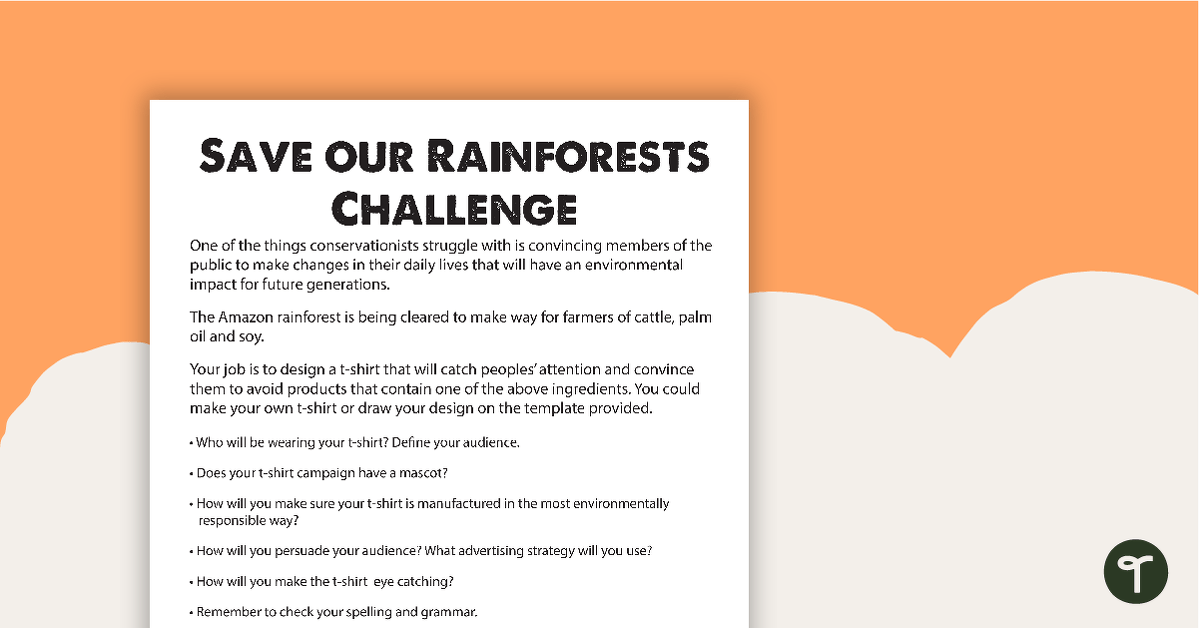 Conservation T-Shirt Challenge teaching resource