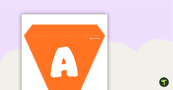 Go to Plain Orange - Letters and Number Bunting teaching resource