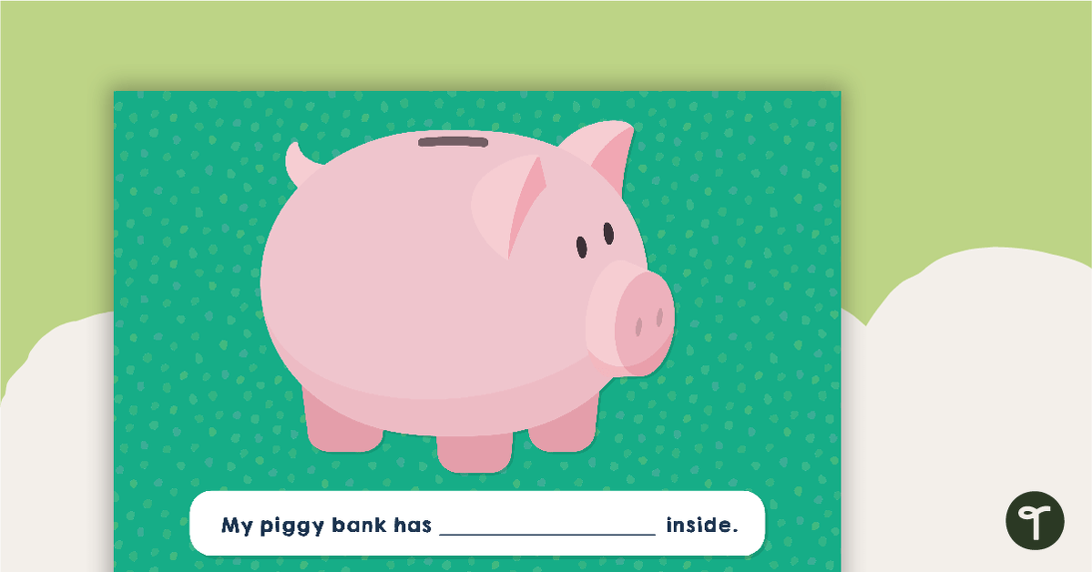 Piggy Bank Activity Mat teaching resource