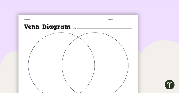 Venn Diagram Graphic Organizer teaching resource