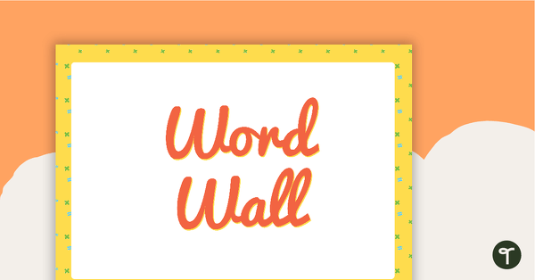 Go to Mathematics Pattern - Word Wall Template teaching resource