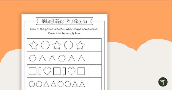 Go to Find the Pattern Worksheet teaching resource