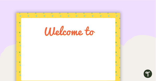 Go to Mathematics Pattern - Welcome Sign and Name Tags teaching resource