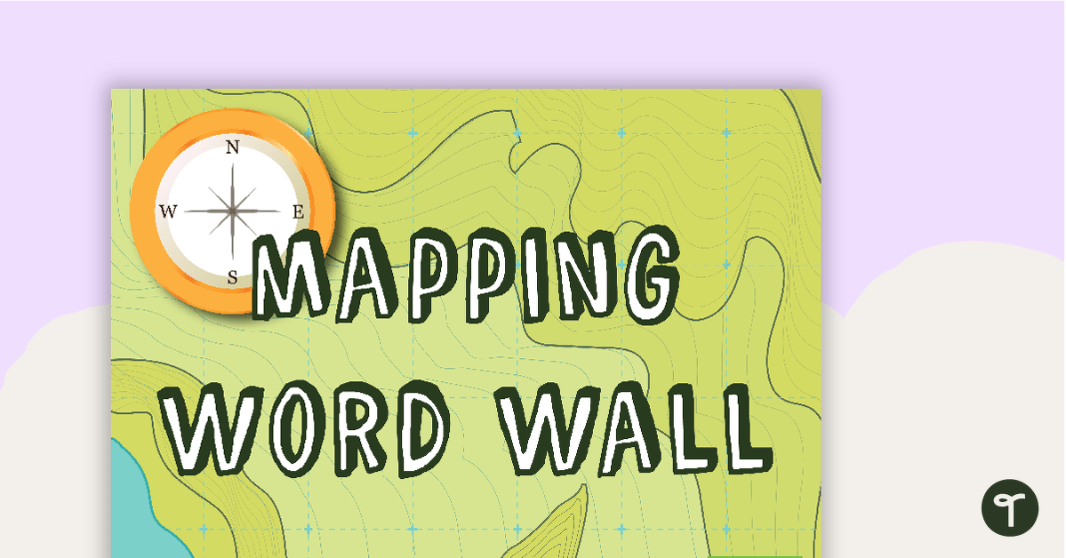 Mapping - Geography Word Wall Vocabulary teaching resource