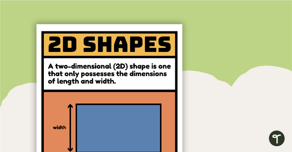 2D Shapes and 3D Objects Vocabulary Poster teaching resource
