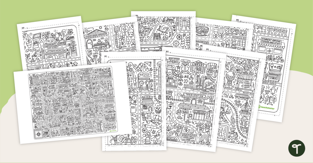 Giant Coloring Sheet – Community Map teaching resource